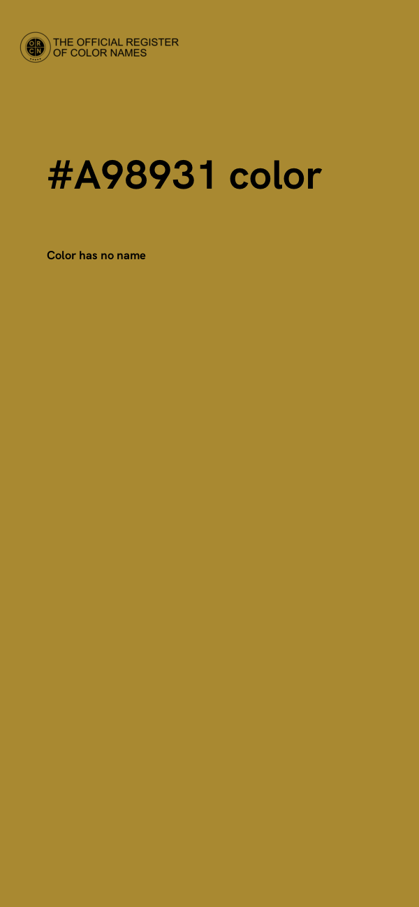#A98931 color image