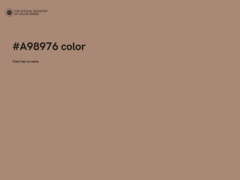 #A98976 color image