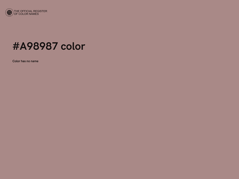 #A98987 color image