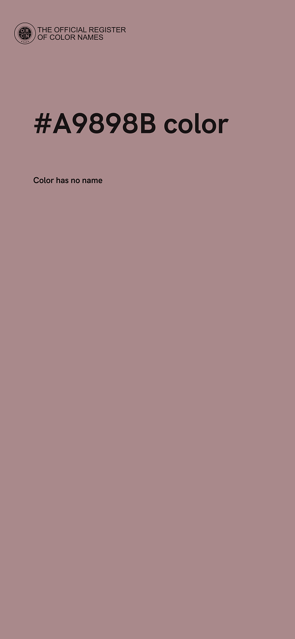 #A9898B color image