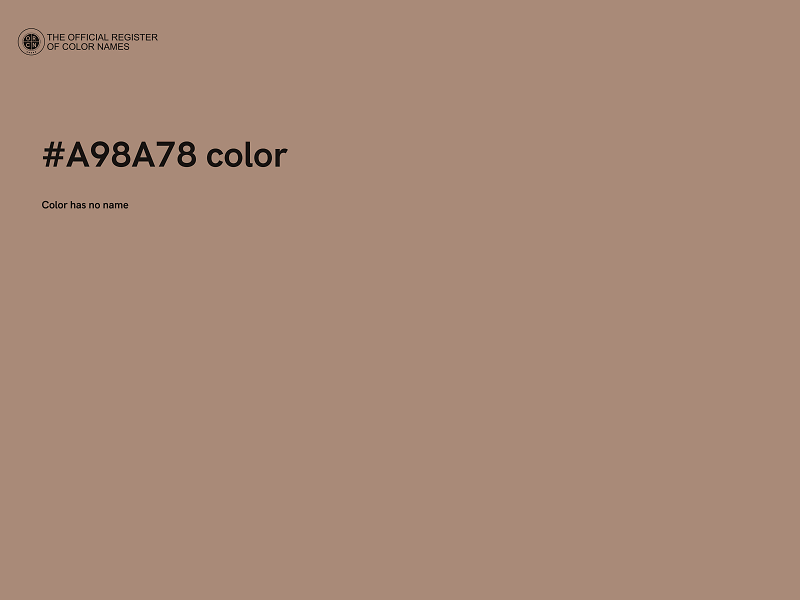 #A98A78 color image