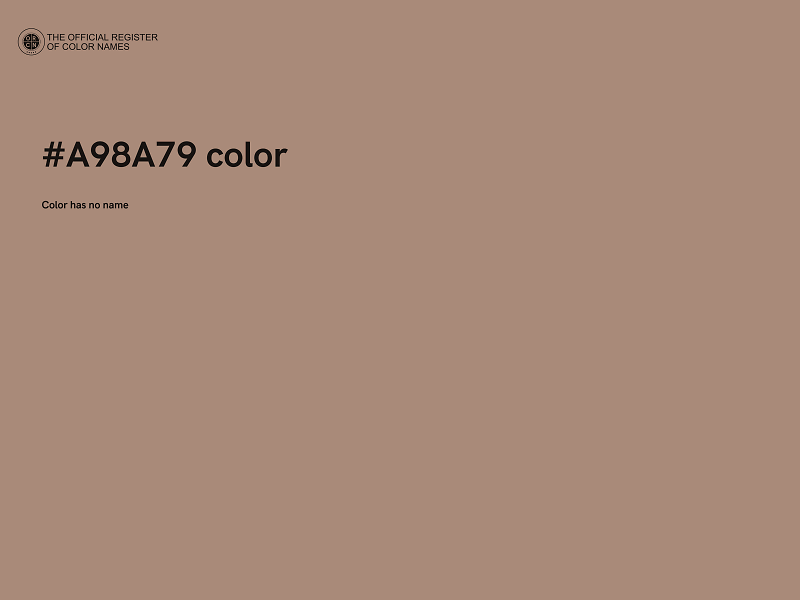 #A98A79 color image