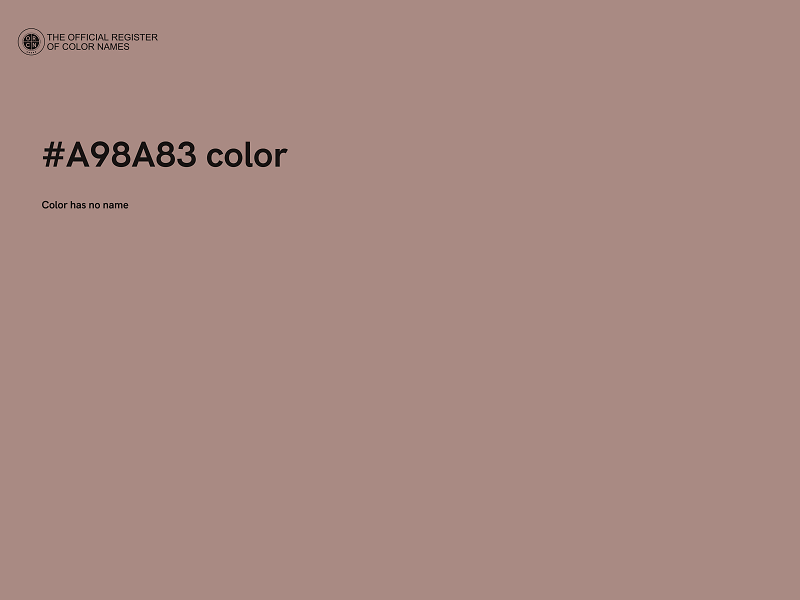 #A98A83 color image