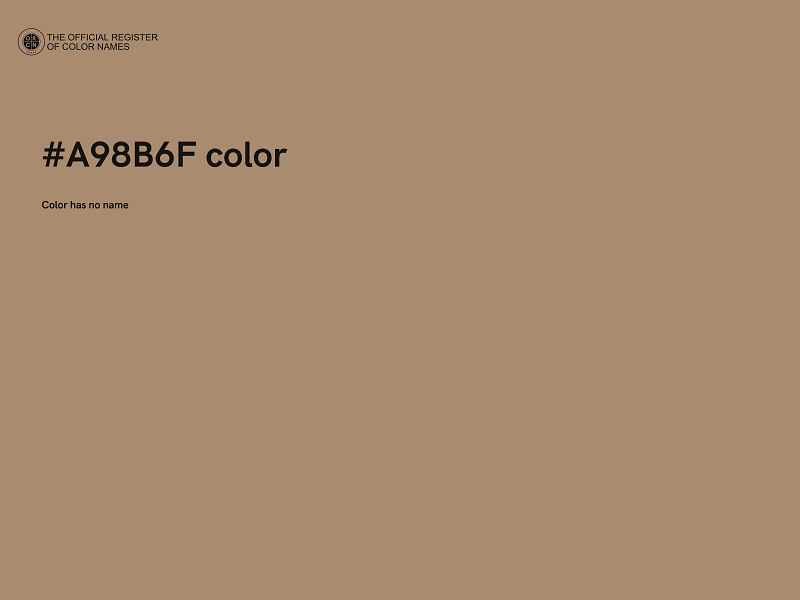 #A98B6F color image