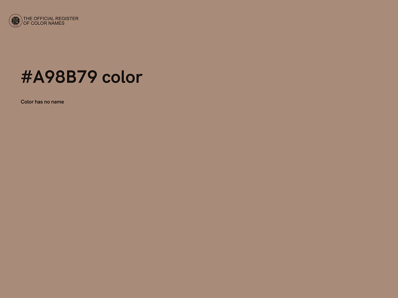 #A98B79 color image