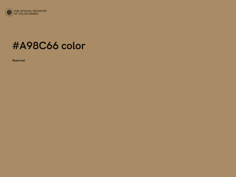 #A98C66 color image