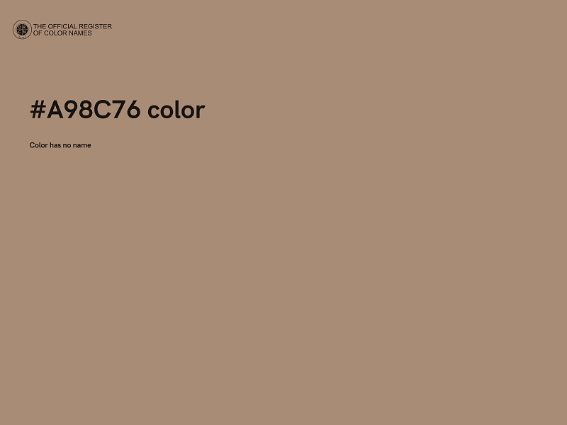 #A98C76 color image