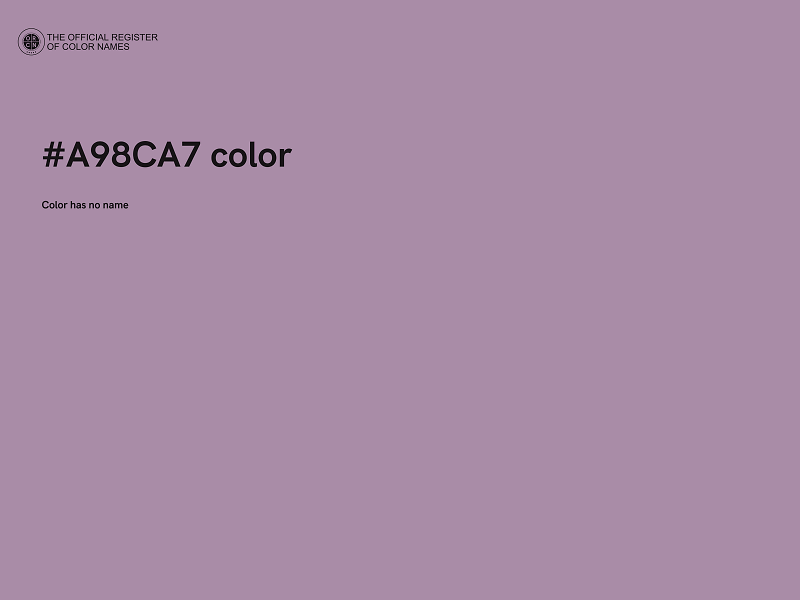 #A98CA7 color image
