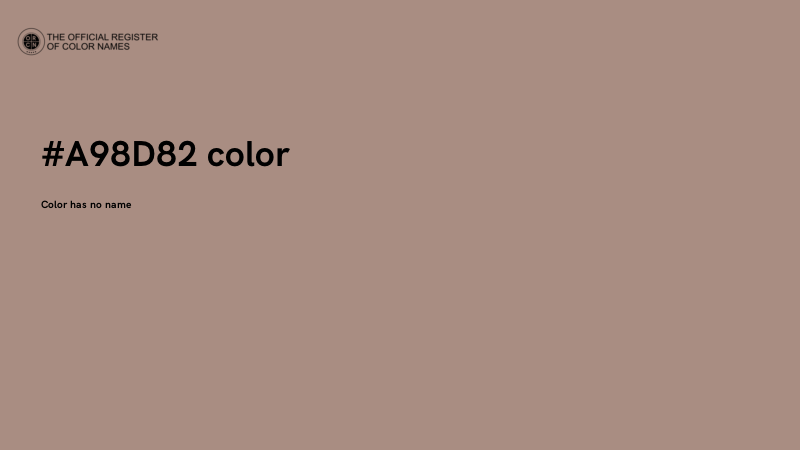 #A98D82 color image
