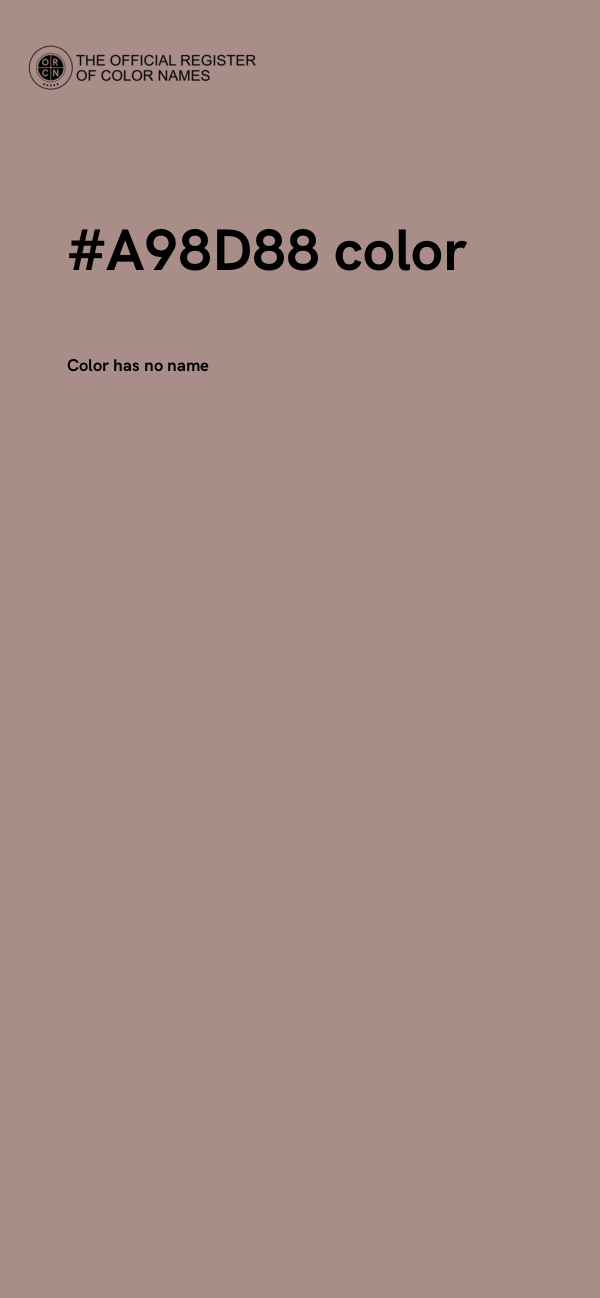 #A98D88 color image