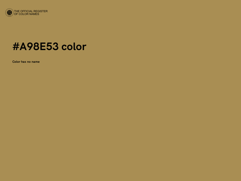 #A98E53 color image