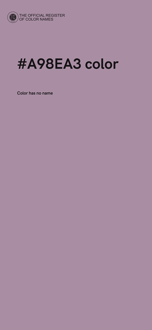 #A98EA3 color image