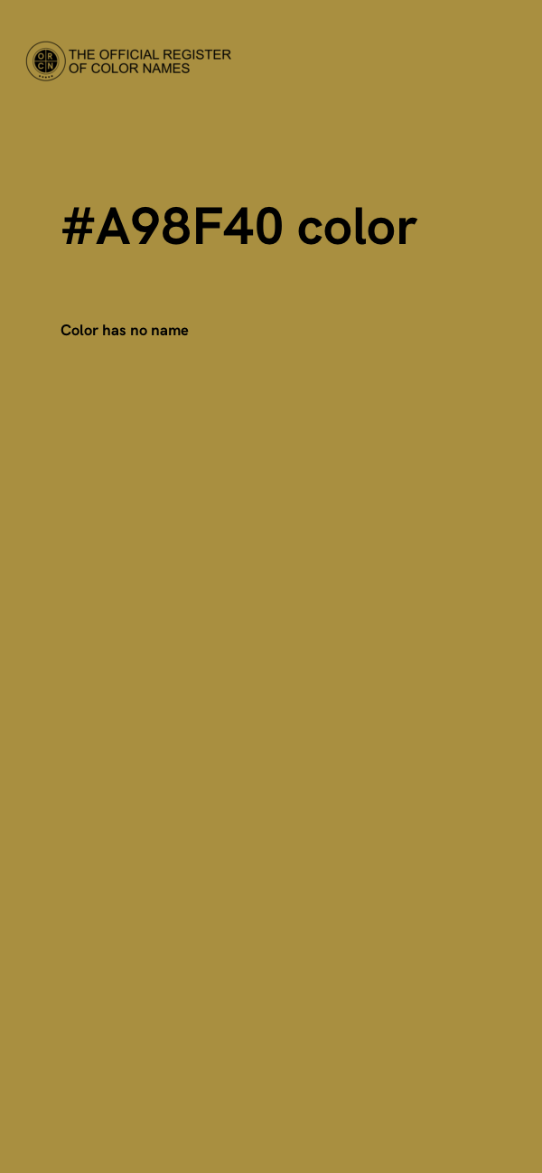 #A98F40 color image