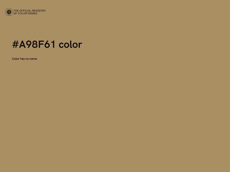 #A98F61 color image