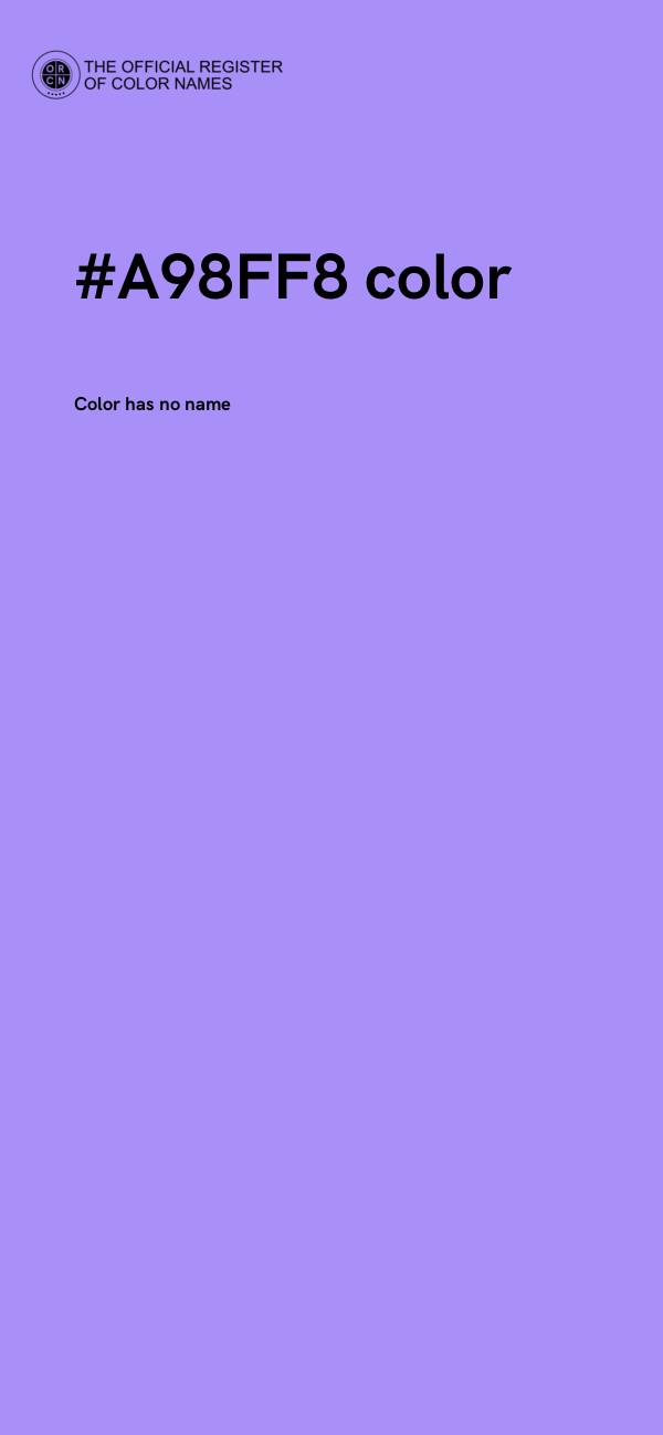 #A98FF8 color image