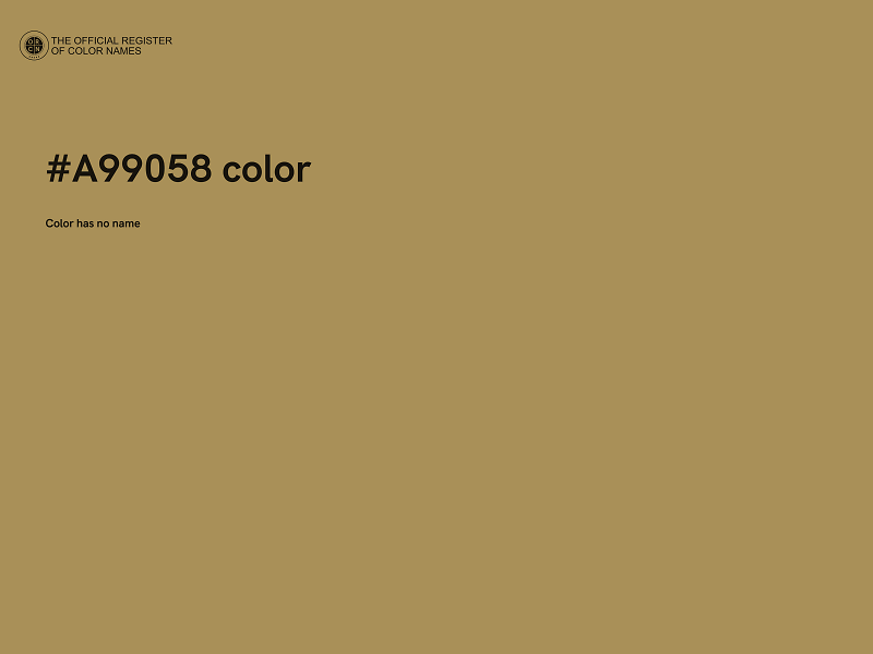 #A99058 color image