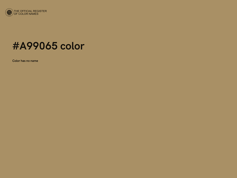 #A99065 color image