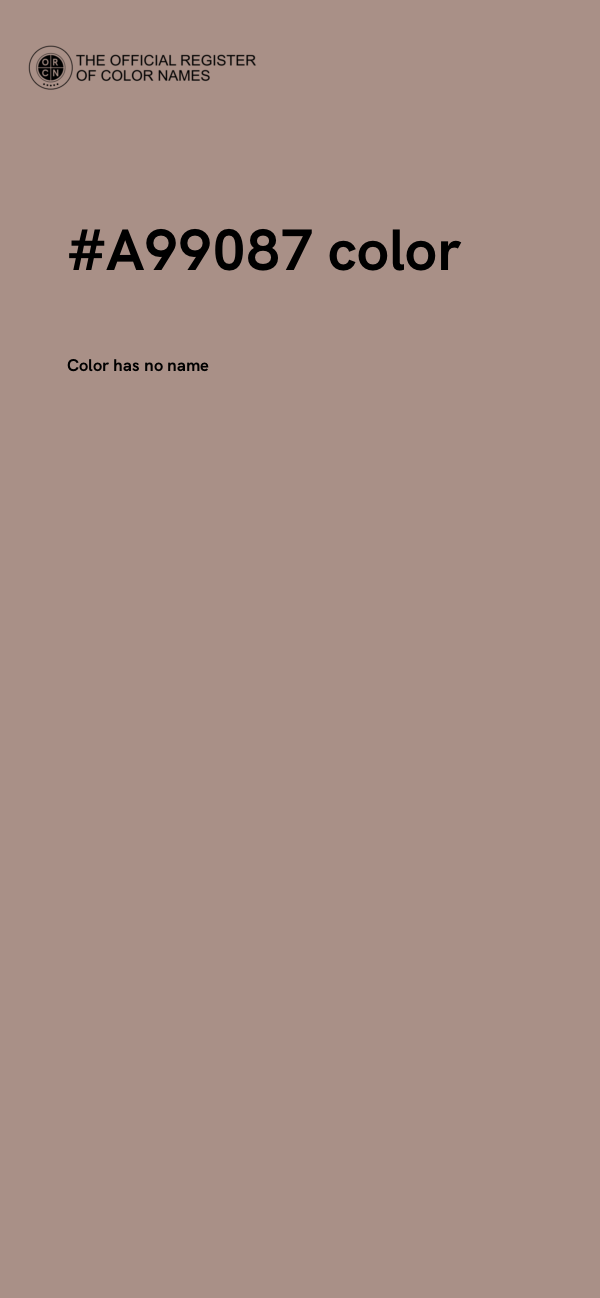 #A99087 color image