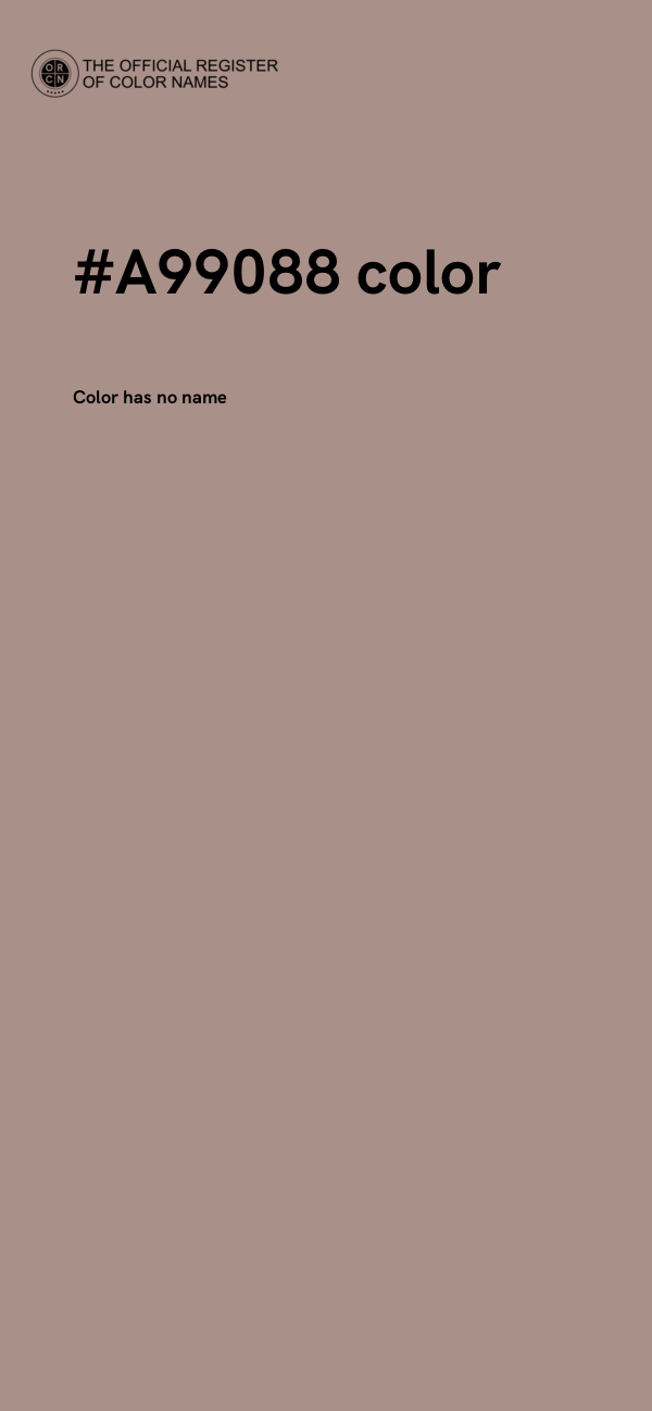 #A99088 color image