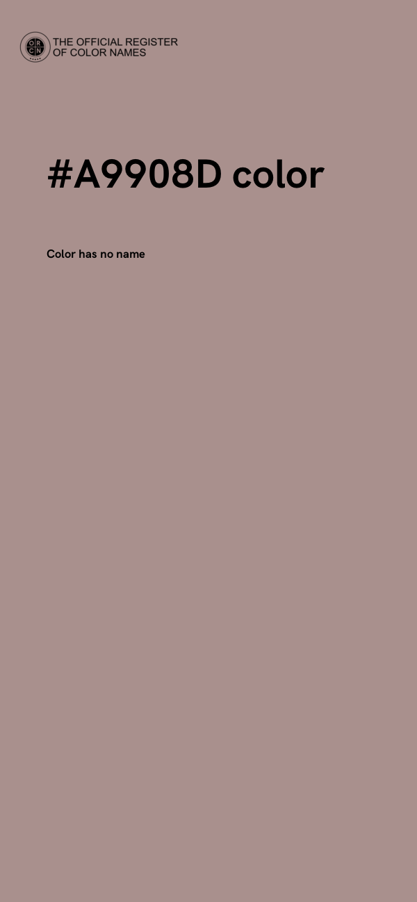 #A9908D color image
