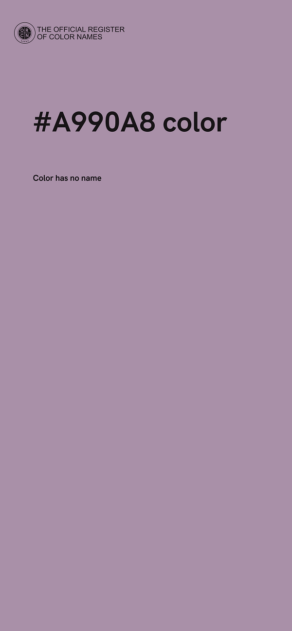 #A990A8 color image