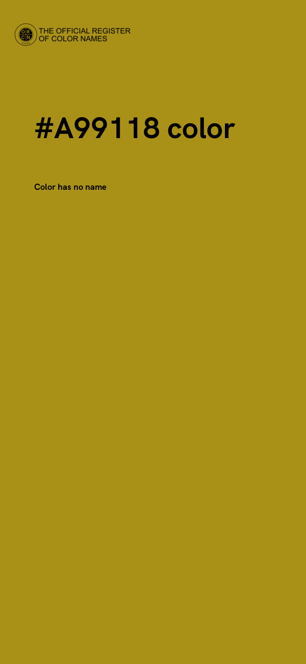 #A99118 color image
