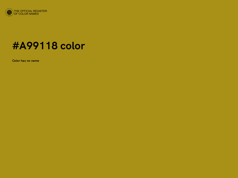 #A99118 color image