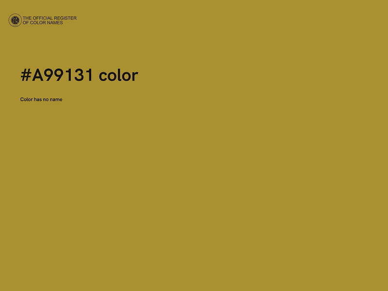 #A99131 color image