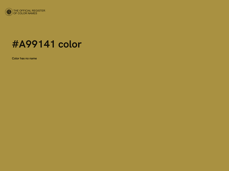 #A99141 color image