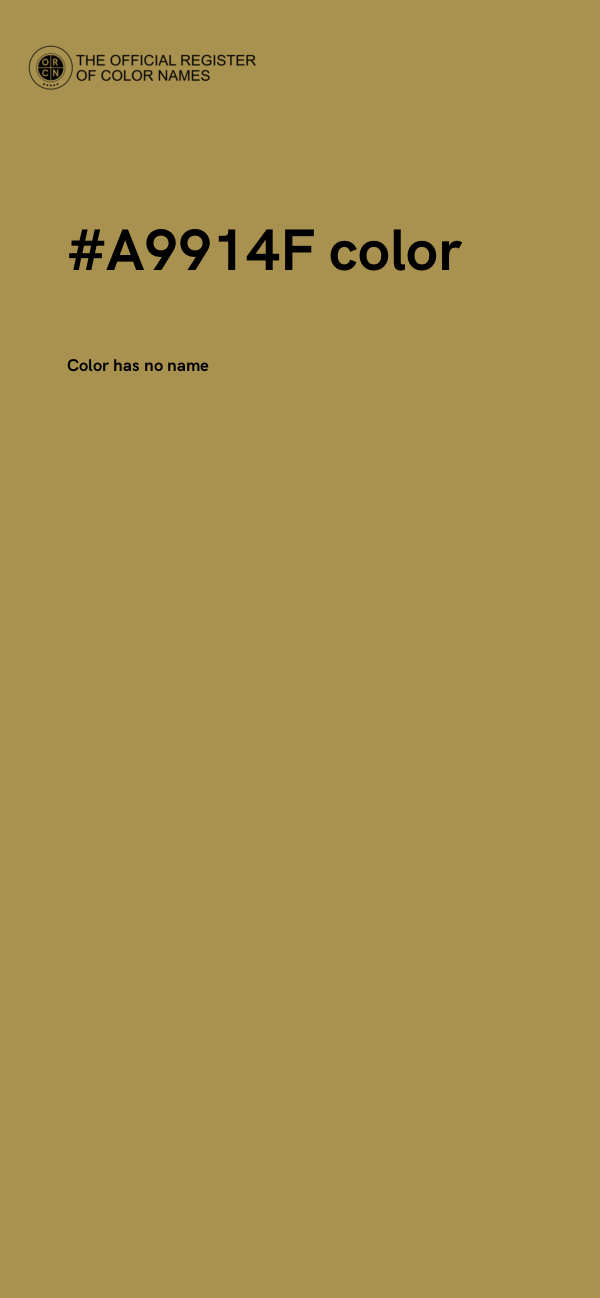 #A9914F color image