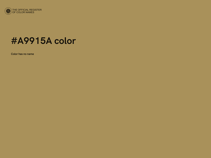 #A9915A color image