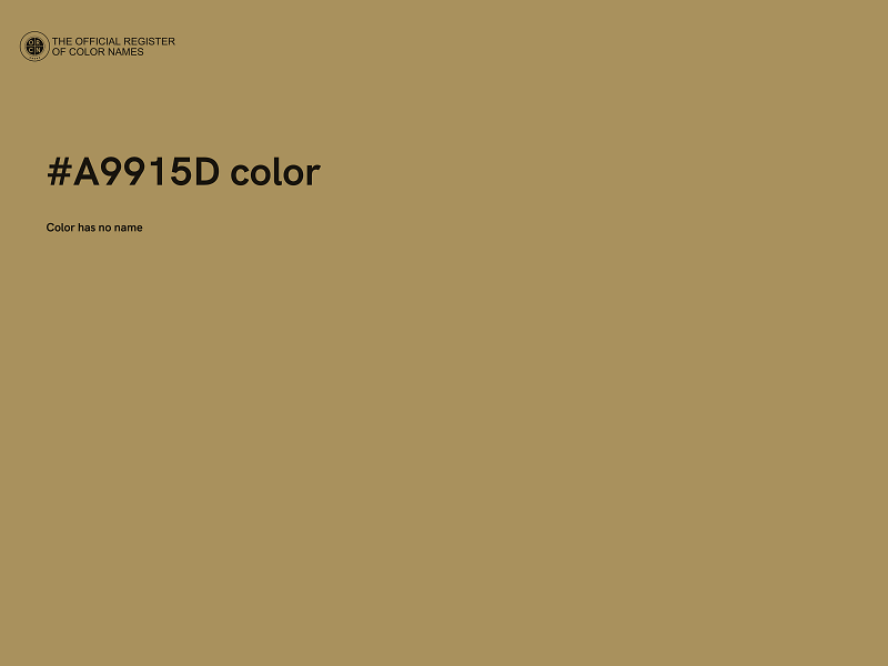 #A9915D color image