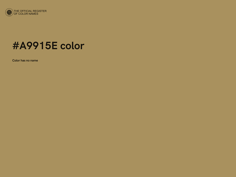 #A9915E color image