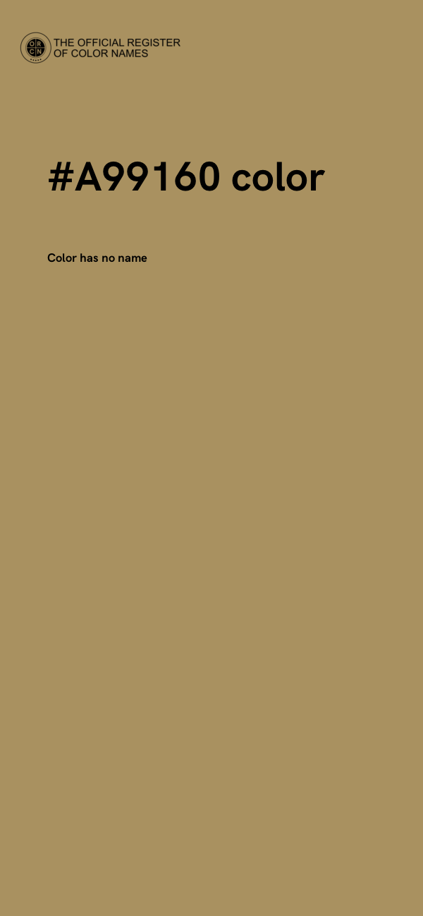 #A99160 color image