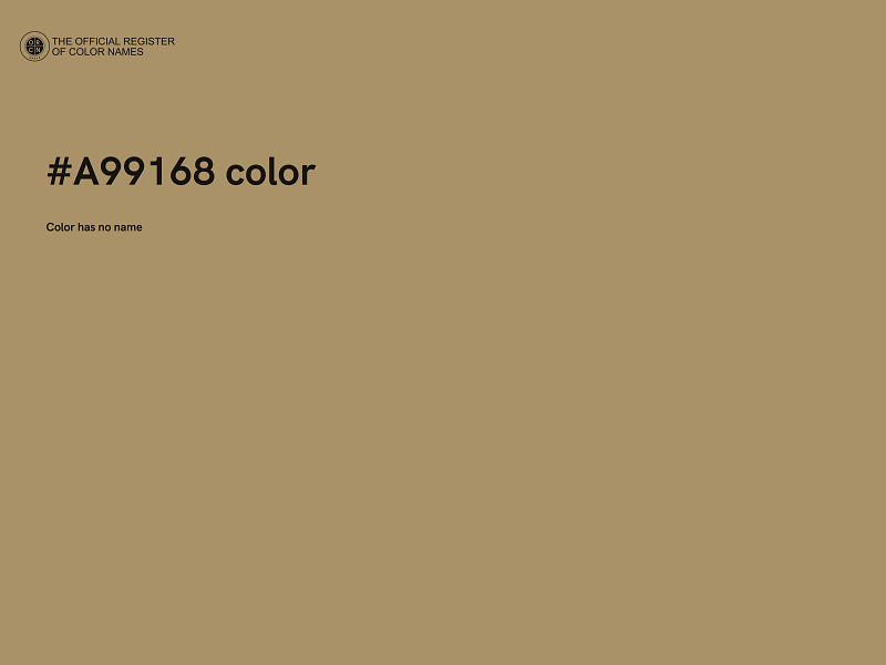 #A99168 color image