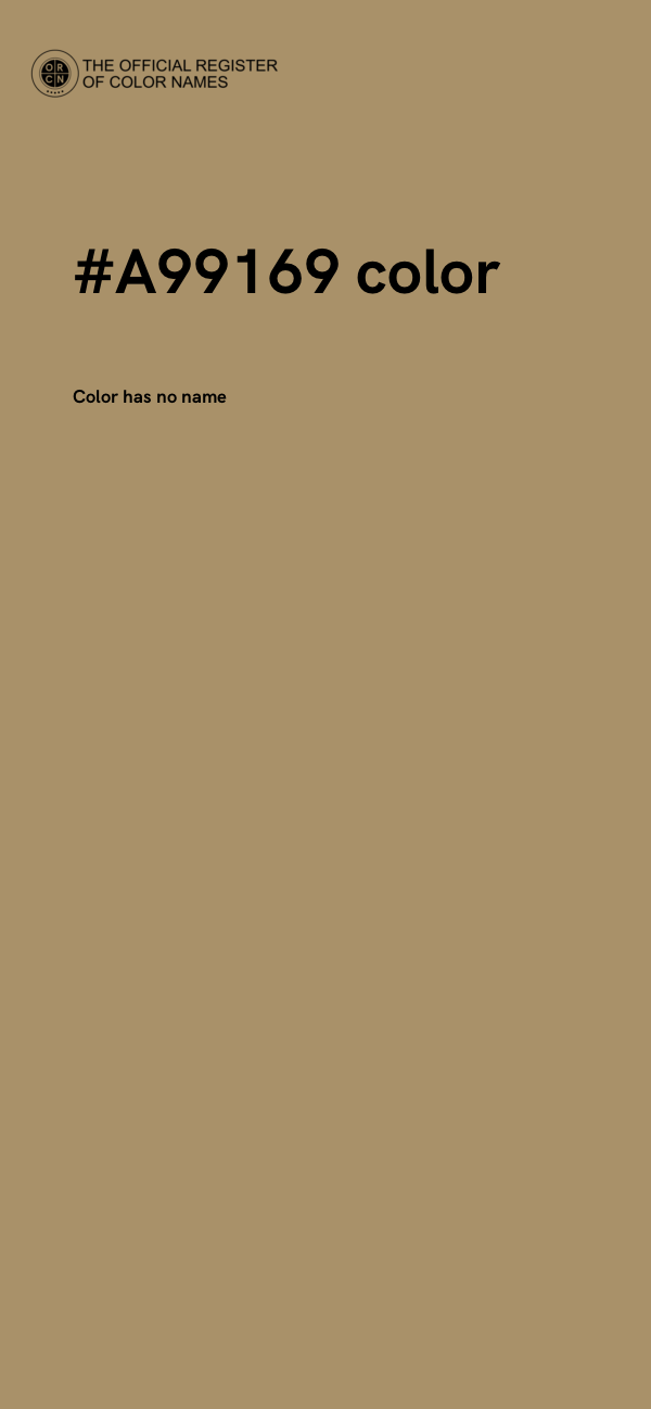 #A99169 color image