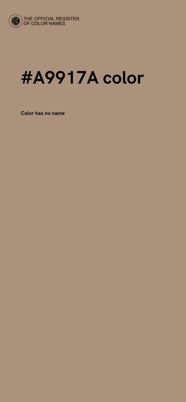 #A9917A color image