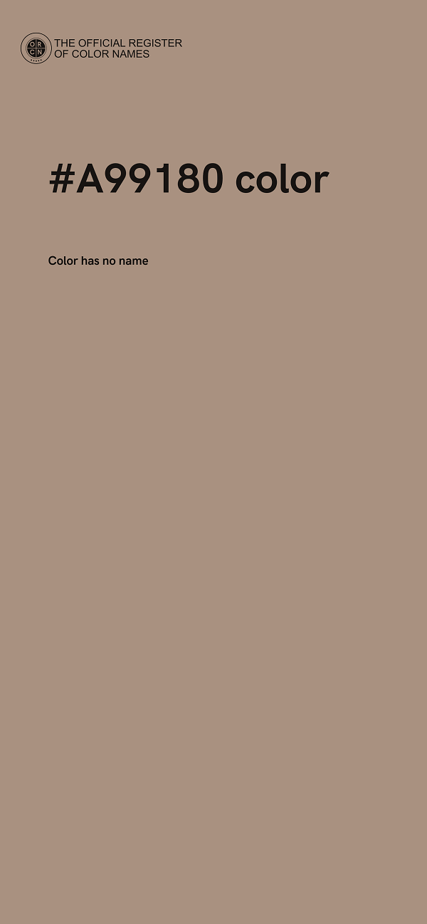 #A99180 color image