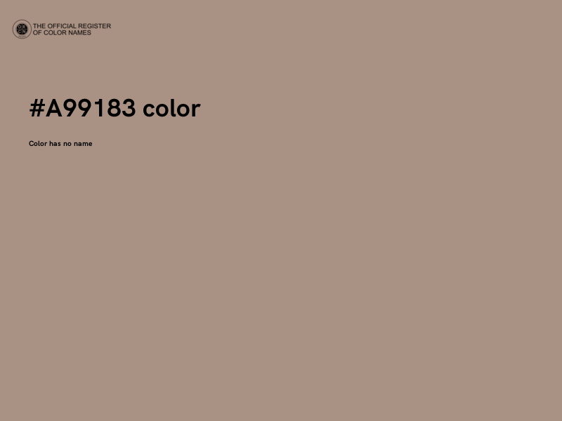 #A99183 color image