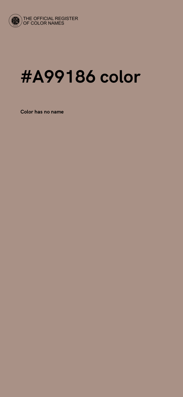 #A99186 color image