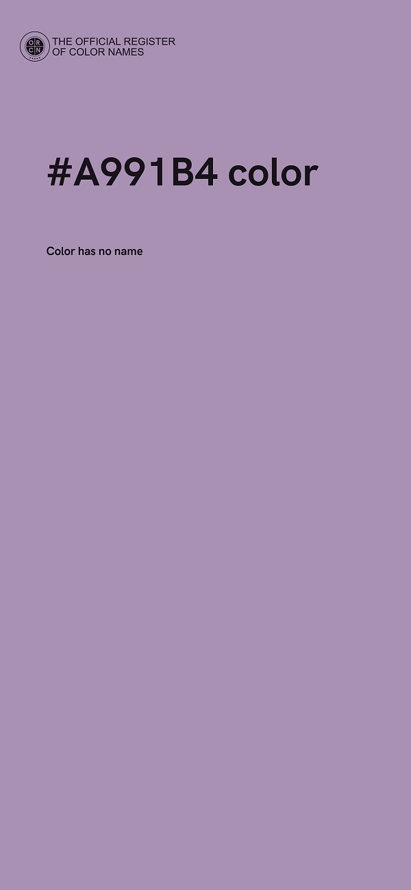 #A991B4 color image