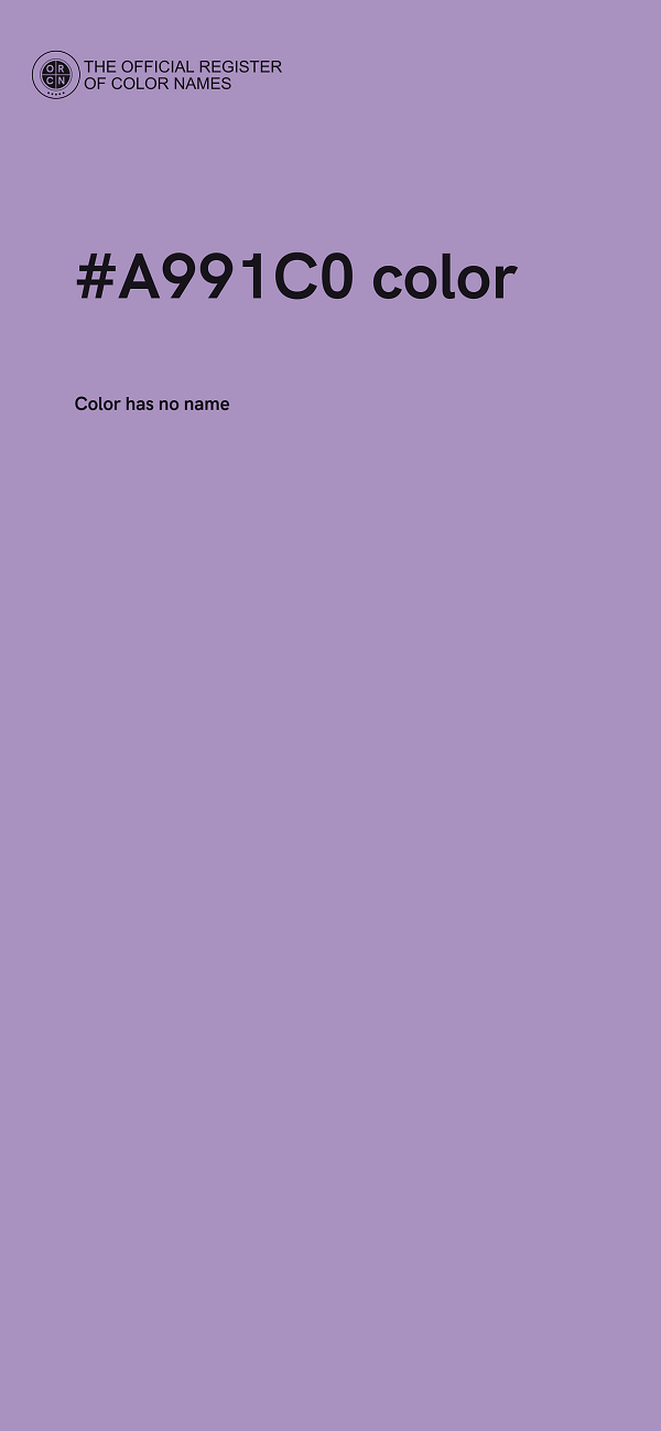 #A991C0 color image