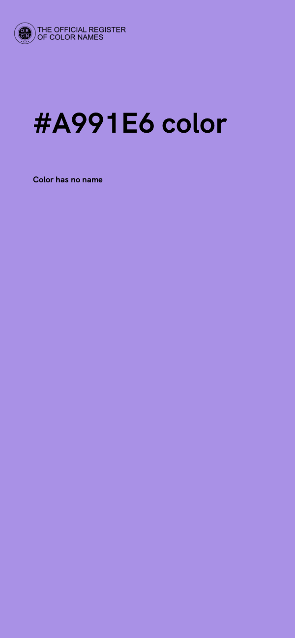 #A991E6 color image