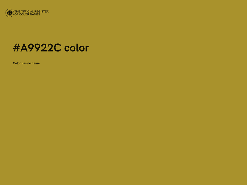 #A9922C color image