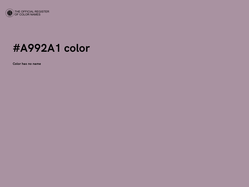 #A992A1 color image