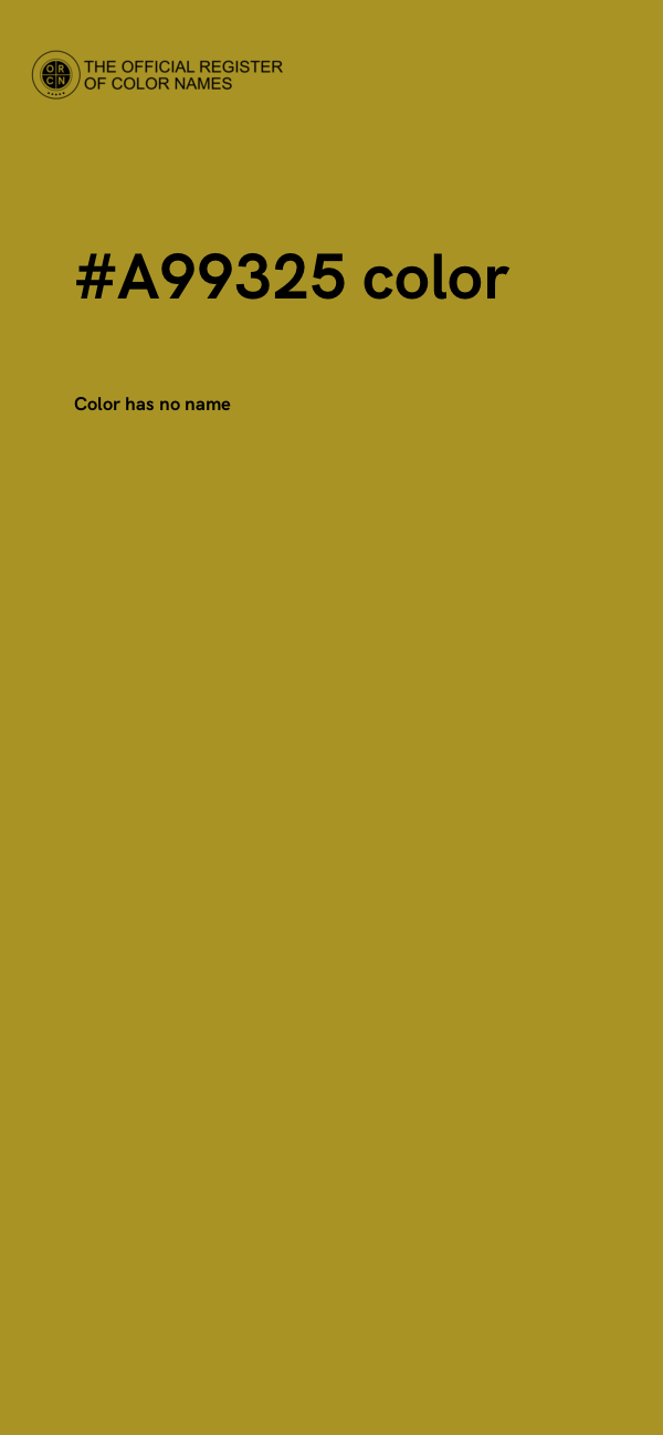 #A99325 color image