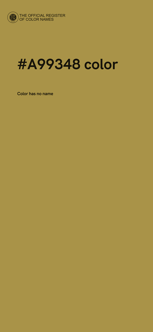 #A99348 color image