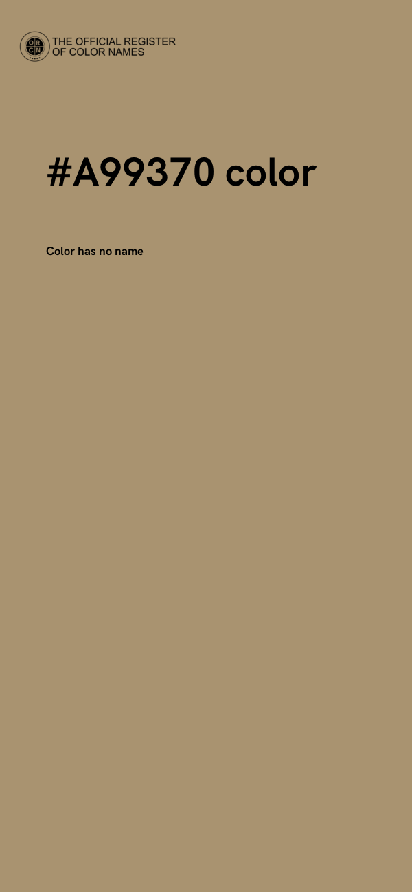 #A99370 color image