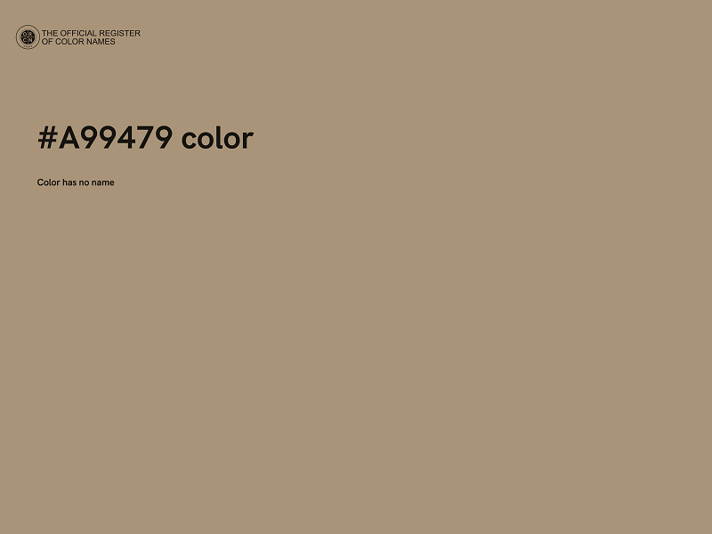 #A99479 color image