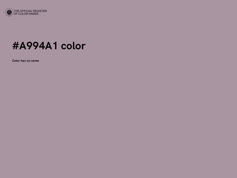 #A994A1 color image